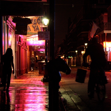 Late-night partiers on Bourbon (at 5am)